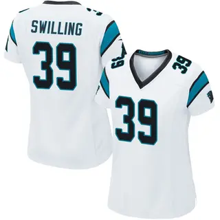 Carolina Panthers Women's Tre Swilling Game Jersey - White