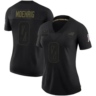 Carolina Panthers Women's Tre'von Moehrig Limited 2020 Salute To Service Jersey - Black