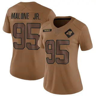 Carolina Panthers Women's Tywone Malone Jr. Limited 2023 Salute To Service Jersey - Brown