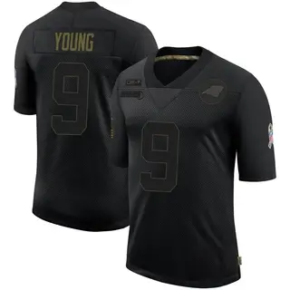 Carolina Panthers Youth Bryce Young Limited 2020 Salute To Service Jersey - Black