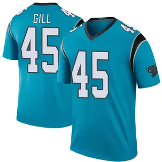 Carolina Panthers Youth Cam Gill Legend Color Rush Jersey - Blue