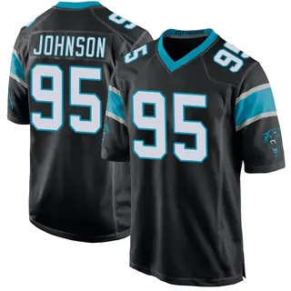 Carolina Panthers Youth Charles Johnson Game Team Color Jersey - Black