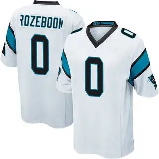Carolina Panthers Youth Christian Rozeboom Game Jersey - White
