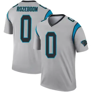 Carolina Panthers Youth Christian Rozeboom Legend Inverted Silver Jersey