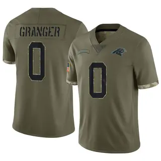 Carolina Panthers Youth Colin Granger Limited 2022 Salute To Service Jersey - Olive