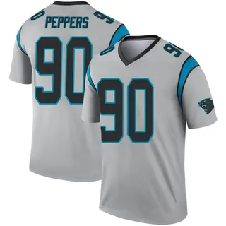 Carolina Panthers Youth Julius Peppers Legend Inverted Silver Jersey