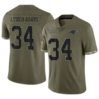 Carolina Panthers Youth Kay'Ron Lynch-Adams Limited 2022 Salute To Service Jersey - Olive