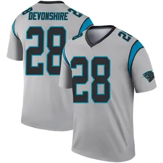 Carolina Panthers Youth M.J. Devonshire Legend Inverted Silver Jersey