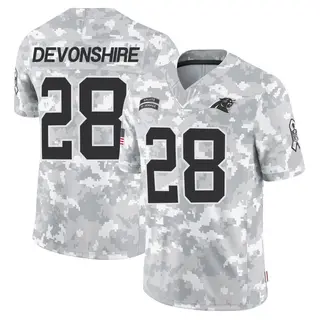 Carolina Panthers Youth M.J. Devonshire Limited 2024 Salute to Service Jersey - Arctic Camo