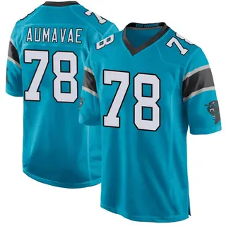 Carolina Panthers Youth Popo Aumavae Game Alternate Jersey - Blue