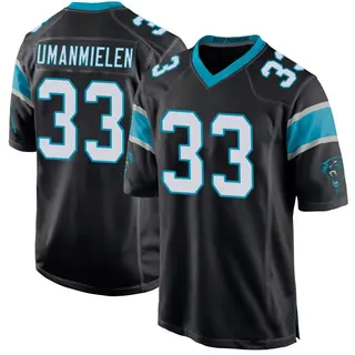 Carolina Panthers Youth Princely Umanmielen Game Team Color Jersey - Black