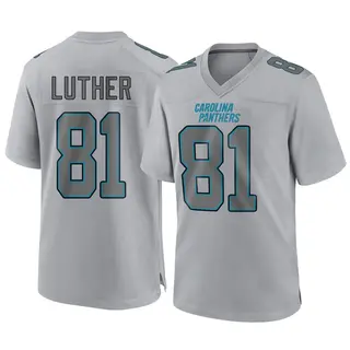 Carolina Panthers Youth T.J. Luther Game Atmosphere Fashion Jersey - Gray