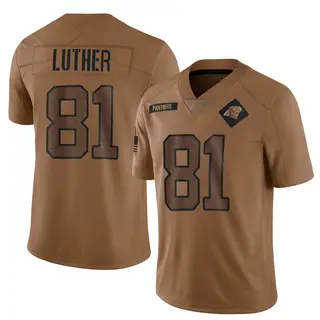Carolina Panthers Youth T.J. Luther Limited 2023 Salute To Service Jersey - Brown