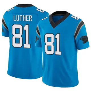 Carolina Panthers Youth T.J. Luther Limited Vapor F.U.S.E. Jersey - Blue