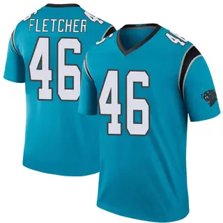 Carolina Panthers Youth Thomas Fletcher Legend Color Rush Jersey - Blue