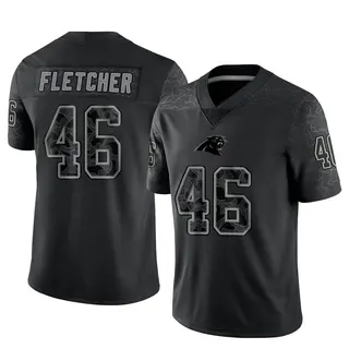 Carolina Panthers Youth Thomas Fletcher Limited Reflective Jersey - Black