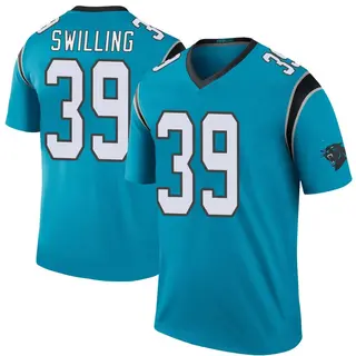 Carolina Panthers Youth Tre Swilling Legend Color Rush Jersey - Blue