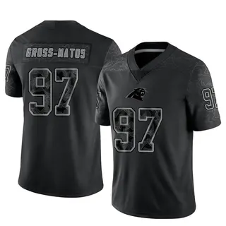 Carolina Panthers Youth Yetur Gross-Matos Limited Reflective Jersey - Black