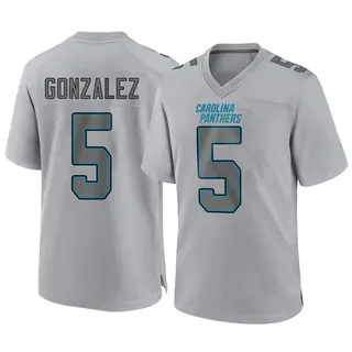Carolina Panthers Youth Zane Gonzalez Game Atmosphere Fashion Jersey - Gray