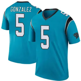 Carolina Panthers Youth Zane Gonzalez Legend Color Rush Jersey - Blue