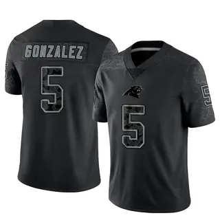Carolina Panthers Youth Zane Gonzalez Limited Reflective Jersey - Black
